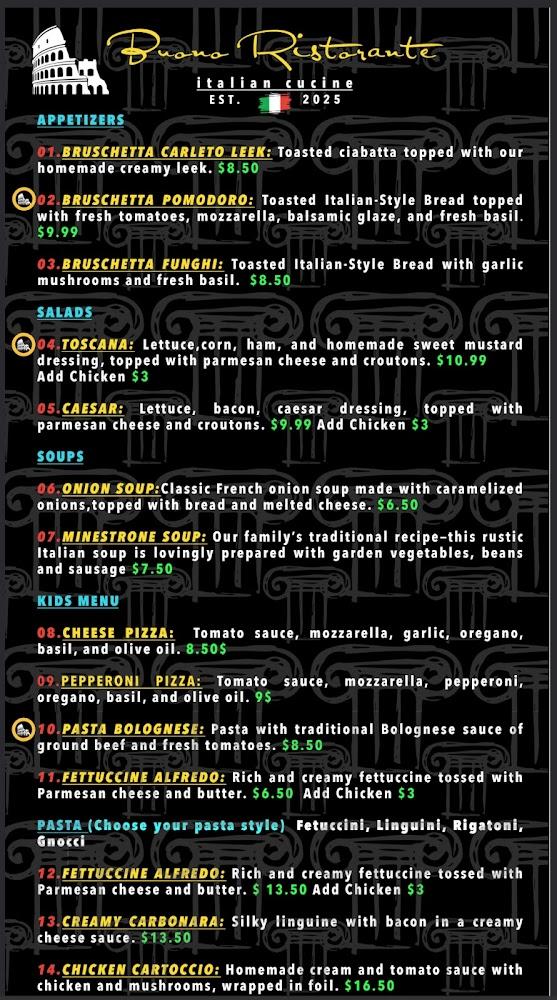 Buono Ristorante LLC Menu image 2
