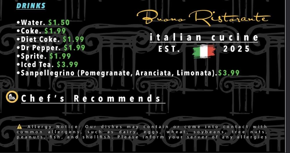 Buono Ristorante LLC Menu image 3